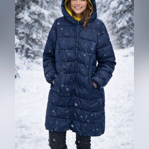 Ookpik Wolrd Navy Blue Hooded Puffer Jenny Jacket
